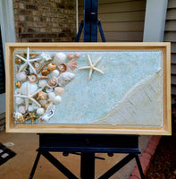 Sea Green Handcrafted Seashell Artwork