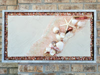 Pink Rose Gold/Copper Seashell Handmade Artwork